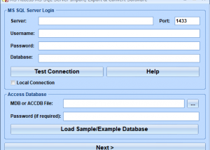 software - MS Access MS SQL Server Import, Export & Convert Software 7.0 screenshot