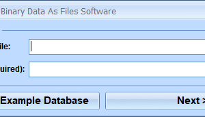 MS Access Save Binary Data As Files Software screenshot
