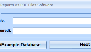 MS Access Save Reports As PDF Files Software screenshot