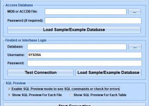 MS Access Tables To Firebird Converter Software screenshot