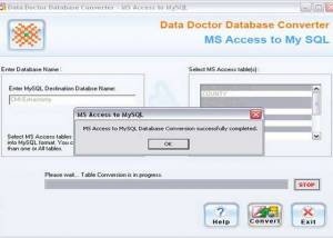 MS Access to MySQL Conversion Tool screenshot