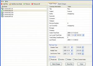 software - MS Excel File Properties Changer 3.16 screenshot