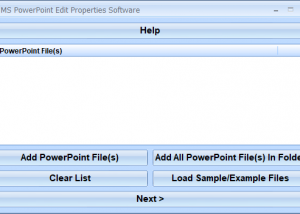 MS PowerPoint Edit Properties Software screenshot