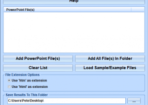 MS PowerPoint Export To Multiple HTML Files Software screenshot