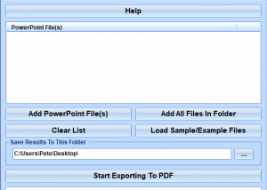 MS PowerPoint Export To Multiple PDF Files Software screenshot