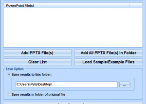 MS PowerPoint PPTX To PPT Converter Software screenshot