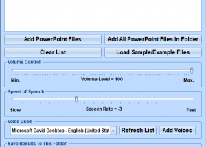 MS PowerPoint To MP3 Converter Software screenshot