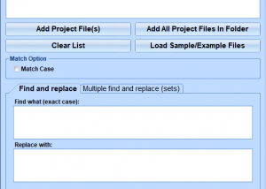 software - MS Project Find and Replace In Multiple Files Software 7.0 screenshot