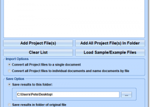 software - MS Project To MS Word Converter Software 7.0 screenshot