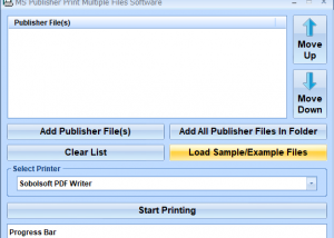 software - MS Publisher Print Multiple Files Software 7.0 screenshot