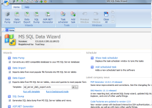 MS SQL Data Wizard screenshot