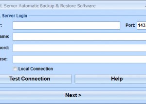 MS SQL Server Automatic Backup & Restore Software screenshot