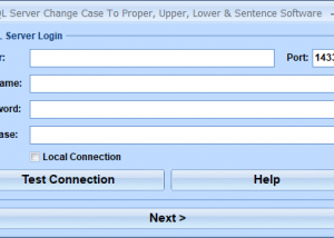 software - MS SQL Server Change Case To Proper, Upper, Lower & Sentence Software 7.0 screenshot