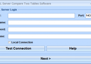 MS SQL Server Compare Two Tables Software screenshot