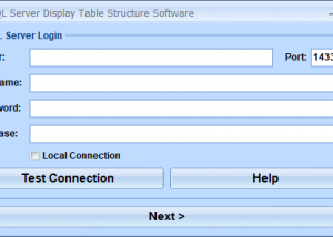 MS SQL Server Display Table Structure Software screenshot