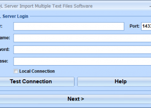 software - MS SQL Server Import Multiple Text Files Software 7.0 screenshot