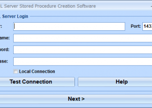 MS SQL Server Stored Procedure Creation Software screenshot