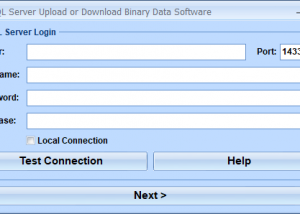 software - MS SQL Server Upload or Download Binary Data Software 7.0 screenshot