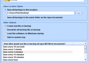 software - MS Visio Automatic Backup Software 7.0 screenshot