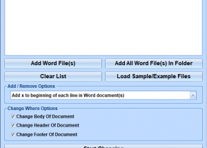 MS Word Add or Remove Data, Text & Characters Software screenshot