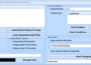 software - MS Word Change Font Size and Style In Multiple Documents Software 7.0 screenshot