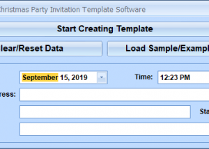 MS Word Christmas Party Invitation Template Software screenshot