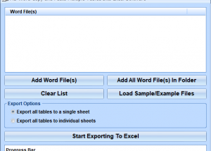 MS Word Copy and Paste Multiple Tables Into Excel Software screenshot