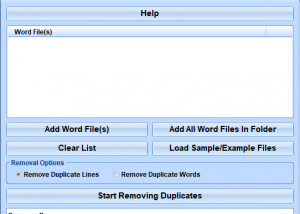 MS Word Duplicate Data Remove Software screenshot