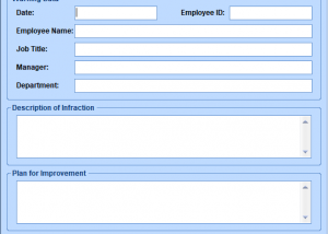 MS Word Employee Warning Notice Template Software screenshot