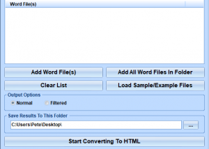 MS Word Export To Multiple HTML Files Software screenshot