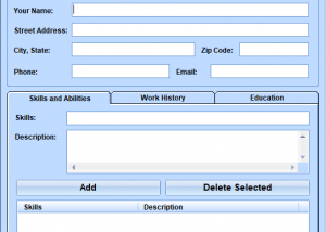 MS Word High School Resume Template Software screenshot