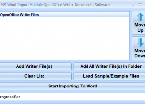 MS Word Import Multiple OpenOffice Writer Documents Software screenshot