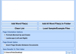 MS Word Join Multiple Documents Software screenshot