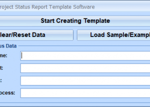 MS Word Project Status Report Template Software screenshot