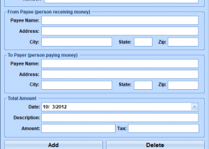 MS Word Receipt Template Software screenshot