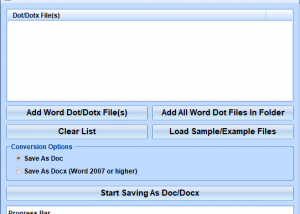 software - MS Word Save Dot As Doc Software 7.0 screenshot