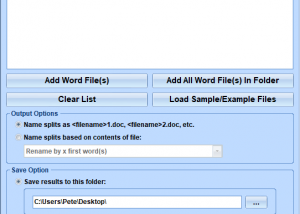 software - MS Word Split Mail Merge Into Separate Documents Software 7.0 screenshot