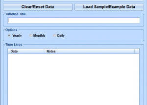 MS Word Timeline Template Software screenshot