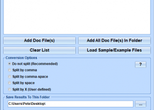 software - MS Word To Excel Converter Software 7.0 screenshot