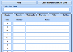 software - MS Word Weekly Appointment Planner Template Software 7.0 screenshot