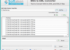 software - MSG to EML Converter 1.0 screenshot