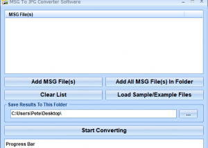 MSG To JPG Converter Software screenshot