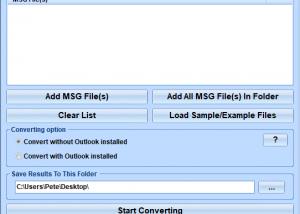 MSG To PDF Converter Software screenshot