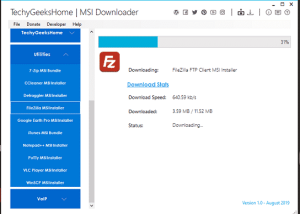 MSI Downloader screenshot