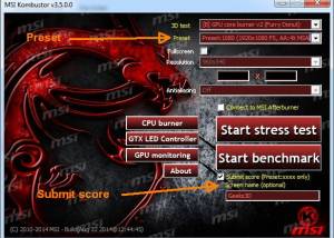 software - MSI Kombustor 4.1.29.0 screenshot