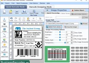 MSI Plessey Barcode Printing Tool screenshot