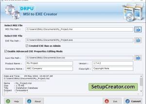 MSI to EXE Converter Software screenshot
