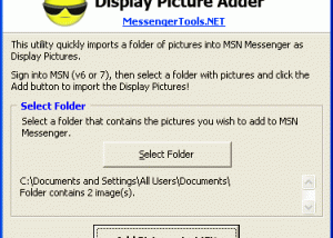 MSN Display Picture Adder screenshot