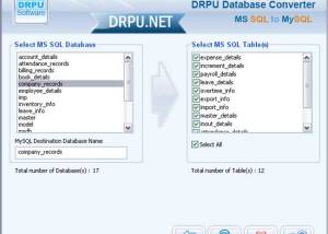 software - MSSQL to MySQL Conversion Software Ex 5.8.3.1 screenshot