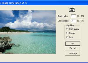 MSU Image Restoration Photoshop plugin screenshot